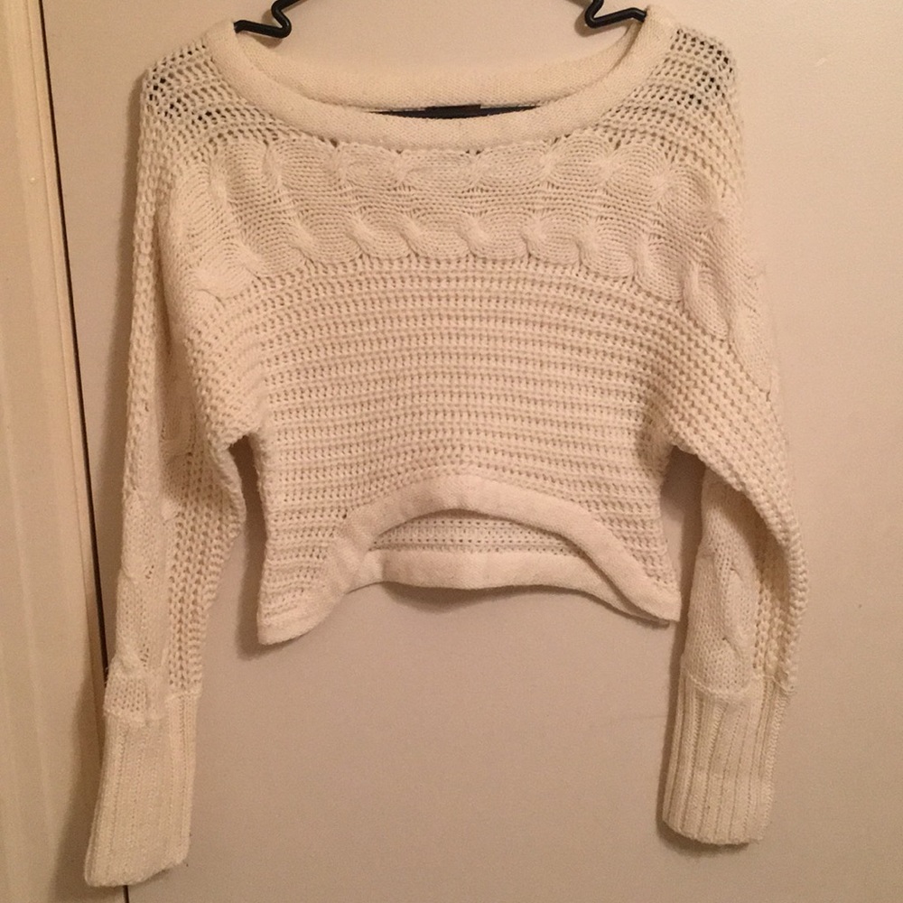 Copper Key Cream Crop Sweater